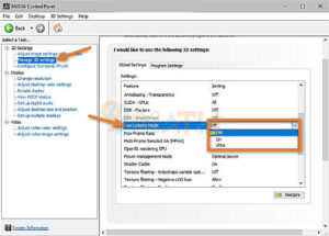 Enable Nvidia low latency