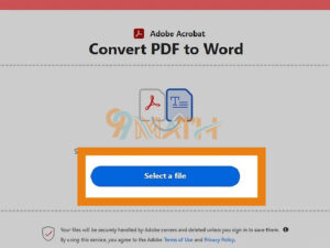 adobe select file to convert