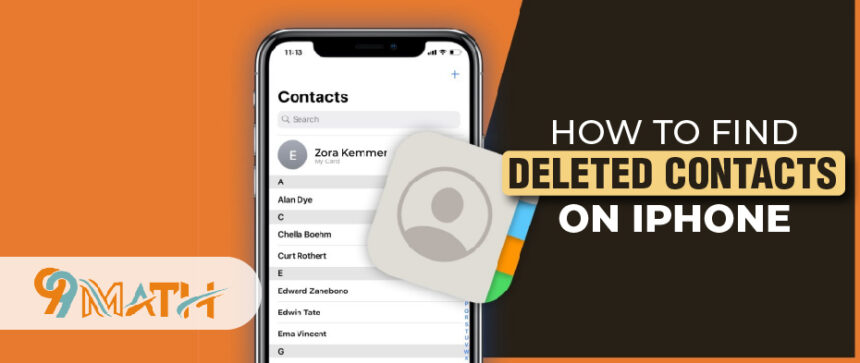 how to find deleted contacts on iPhone